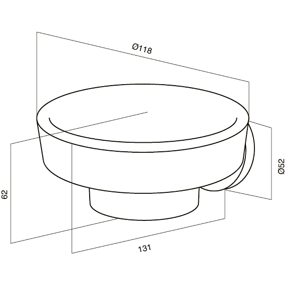 Мыльница стеклянная настенная AM.PM Bliss L A5534264 хром-4