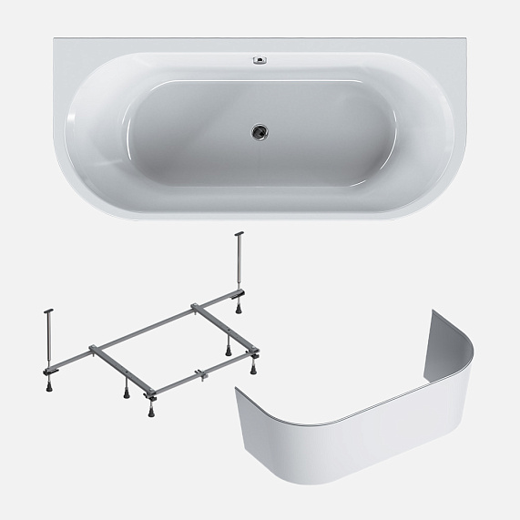 Ванна акриловая закругленная 170x75 AM.PM X-Joy W94A-170U75W-A белая глянцевая-6