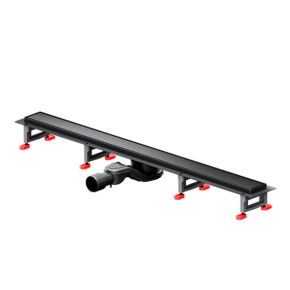 Душевой трап (лоток) 90 AM.PM MasterFlow W01SC-U11-090-04BM комбинированный затвор с черной матовой решеткой под плитку-20