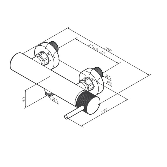 Смеситель для душа AM.PM Libre F6020000 хром-10