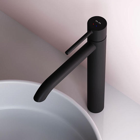 Смеситель для раковины (умывальника) AM.PM Libre F6092022 высокий черный-3