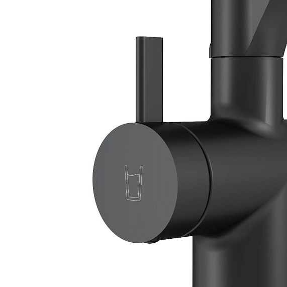 Смеситель для кухни AM.PM Func F8F07822 высокий, черный с каналом для питьевой воды и гибким черным изливом-10