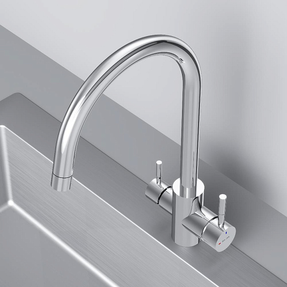 Смеситель для кухни AM.PM X-Joy S F85B07700 высокий, с каналом питьевой воды, хром-8