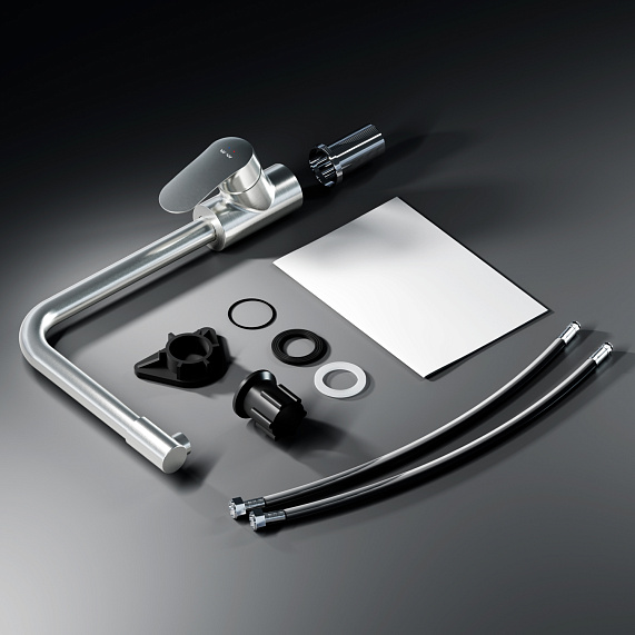 Смеситель для кухни AM.PM Like F8005711 высокий с каналом питьевой воды, сатин-8