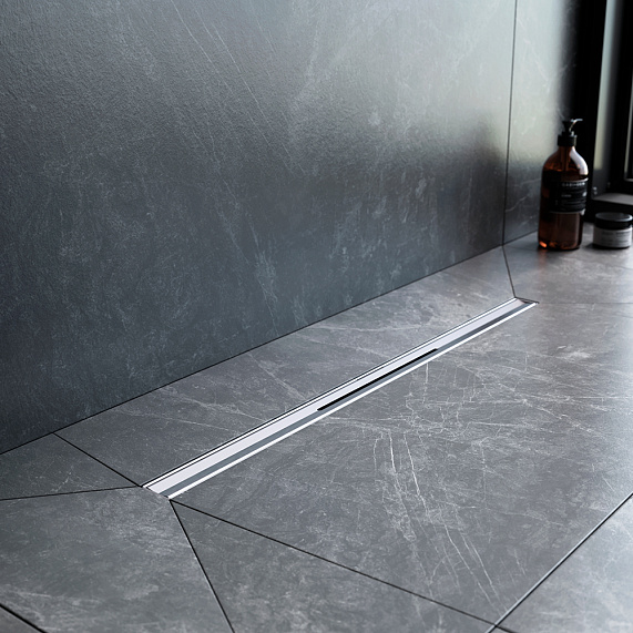 Душевой трап (лоток) 60 AM.PM MasterFlow Slim W01SC-S11-060-05SB комбинированный затвор со стальной матовой решеткой-3