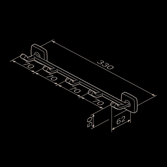 Набор аксессуаров AM.PM Gem черный (крючки, стакан, мыльница)-4