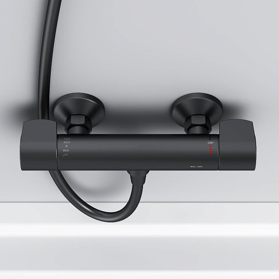 Смеситель для душа AM.PM X-Joy F85A40022 термостат, черный-5