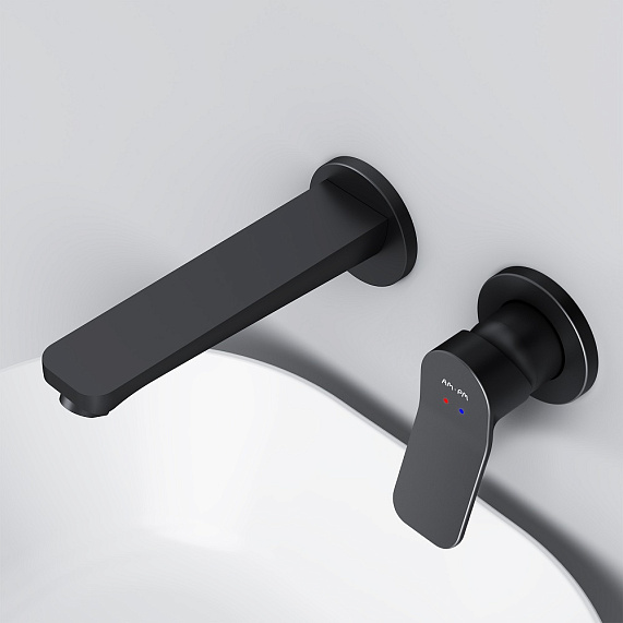 Смеситель для раковины (умывальника) AM.PM X-Joy F85A72622 черный встраиваемый-4