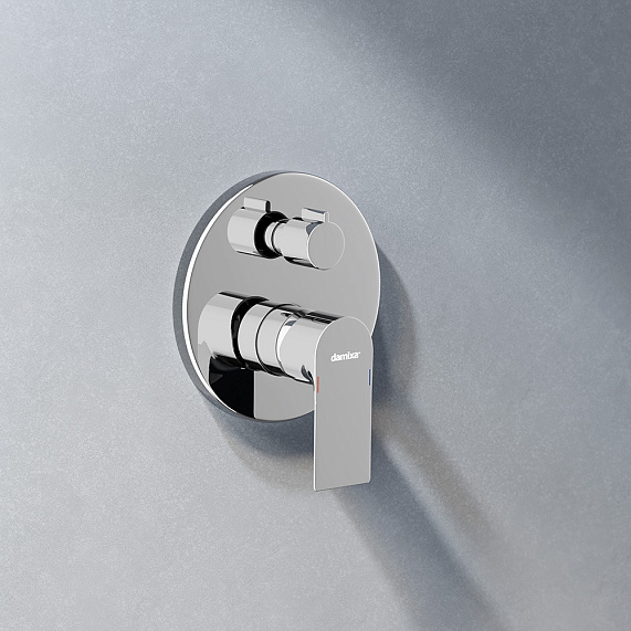 Встраиваемая душевая система Damixa Apollo 947510000 хром: тропический верхний душ, ручной душ, излив-2