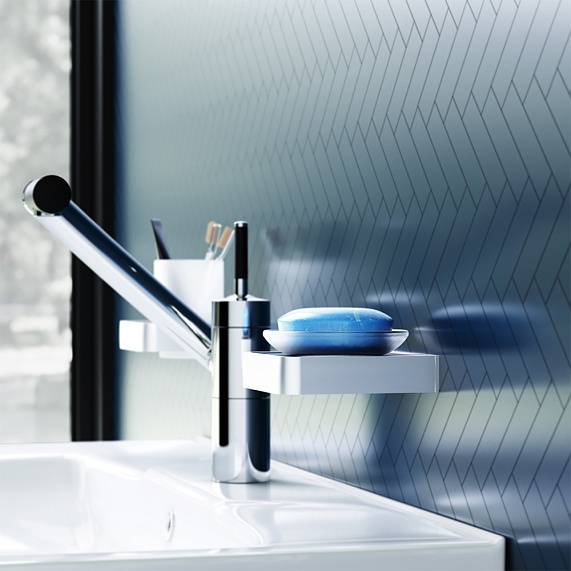 Мыльница стеклянная настенная Damixa Jupiter DA7734200 хром-4