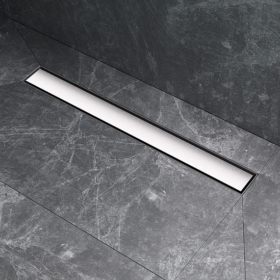 Душевой трап (лоток) 60 AM.PM MasterFlow W01SC-U11-060-04SB комбинированный затвор со стальной матовой решеткой под плитку-11