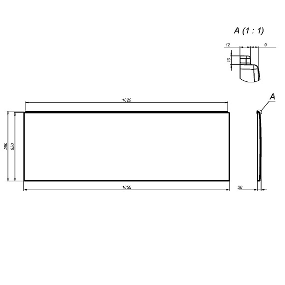 Ванна акриловая 165x70 AM.PM X-Joy W94A-165-070W-A белая глянцевая-8