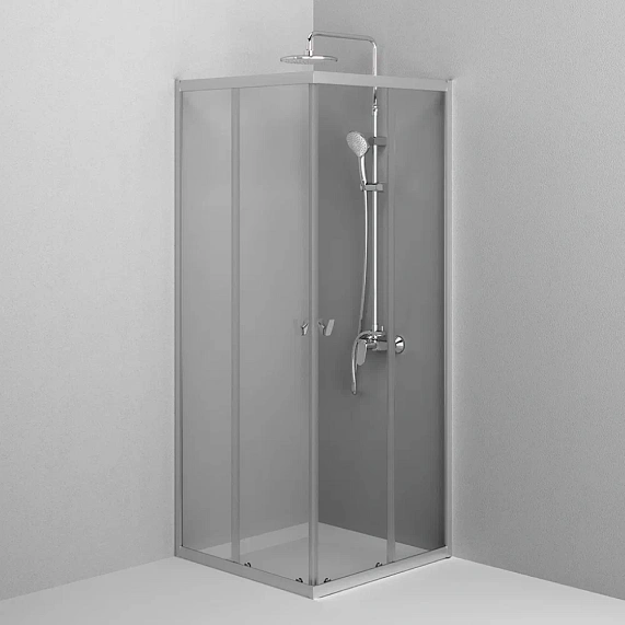 Душевое ограждение без поддона 80x80 AM.PM Sunny W87G-403-8080-MT профиль серебристый-3