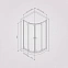 Душевой уголок с поддоном 80x80 AM.PM X-Joy W88G-205-080BT профиль черный матовый
