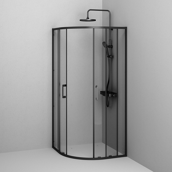 Душевое ограждение без поддона 90x90 AM.PM Above W9XG-401-9090-BT профиль черный-13
