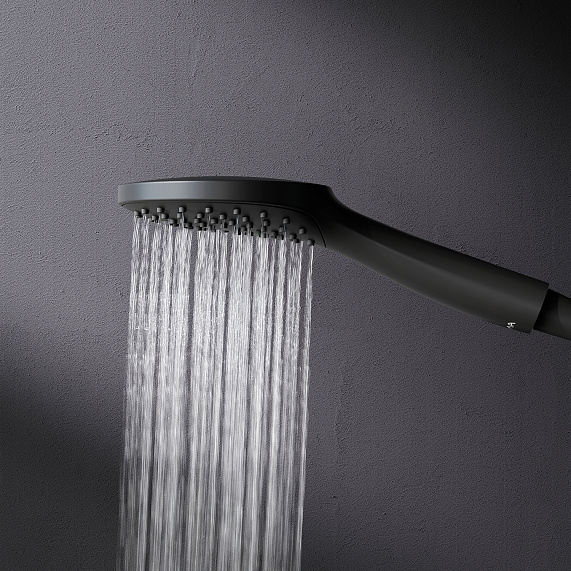 Душевая система AM.PM Gem F0790022 стойка с тропическим душем, черная-6