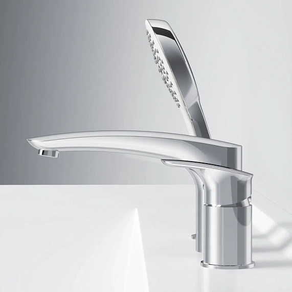 Смеситель для ванны и душа AM.PM Inspire 2.0 F50A01300 на борт, душевая лейка, шланг 1500, хром-4