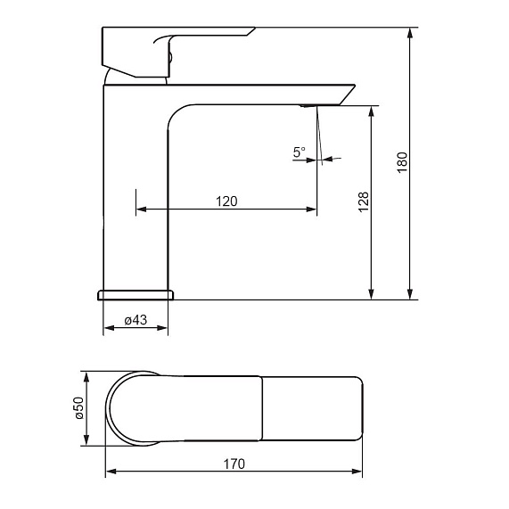 Смеситель для раковины (умывальника) Damixa Apollo 470210000 хром-2