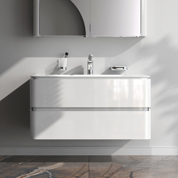 Тумба под раковину 100 AM.PM Sensation M30FHX1002WG подвесная белый глянец