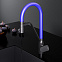 Смеситель для кухни AM.PM Like F8007827 высокий, черный, с синим гибким изливом и каналом питьевой воды