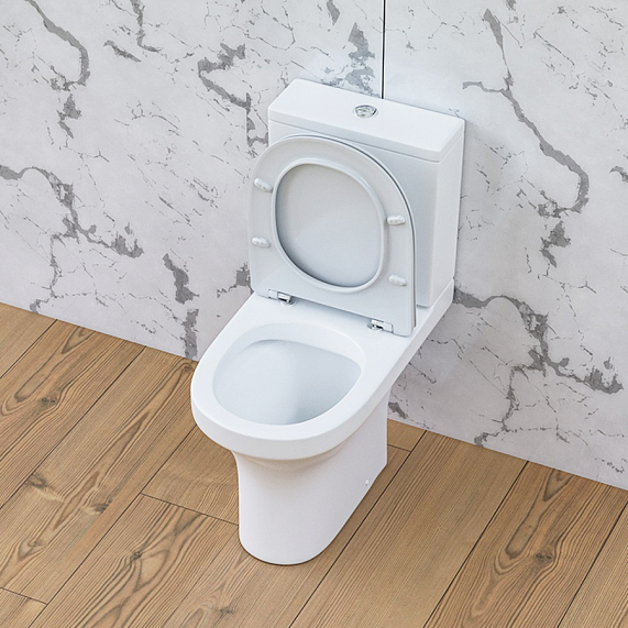 Унитаз напольный Damixa Skyline DX35C8600SC безободковый с сиденьем микролифт, белый-4