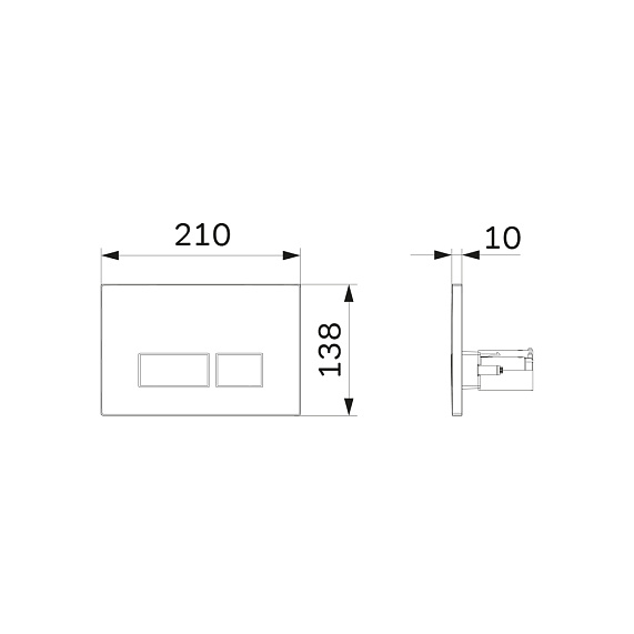 Клавиша смыва для инсталляции AM.PM Pro S I047001 пневматическая белая глянцевая-6