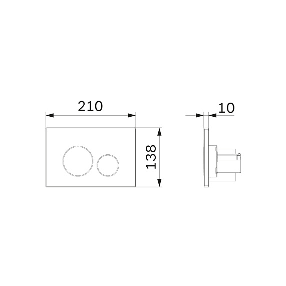 Клавиша смыва для инсталляции AM.PM Pro L I049001 пневматическая белая глянцевая-6