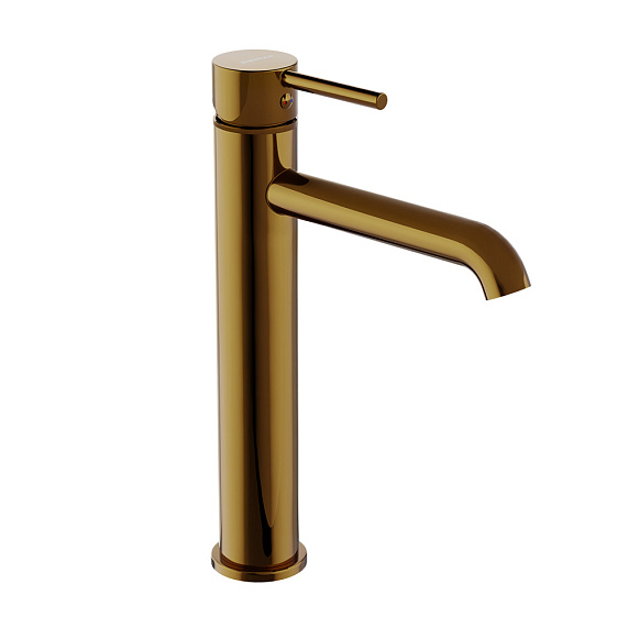 Смеситель для раковины (умывальника) Damixa Scandinavian Pure 360250600 высокий золото-2
