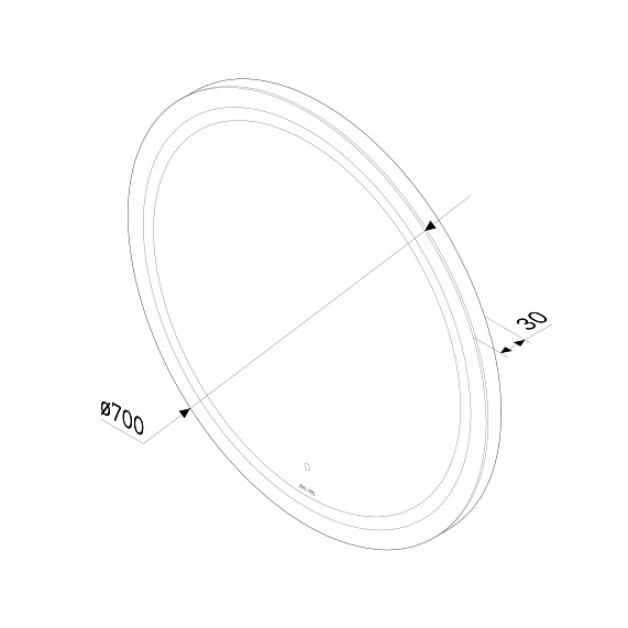 Зеркало с подсветкой в ванную круглое 70 AM.PM X-Joy M85AMOX0701WG сенсорное-9