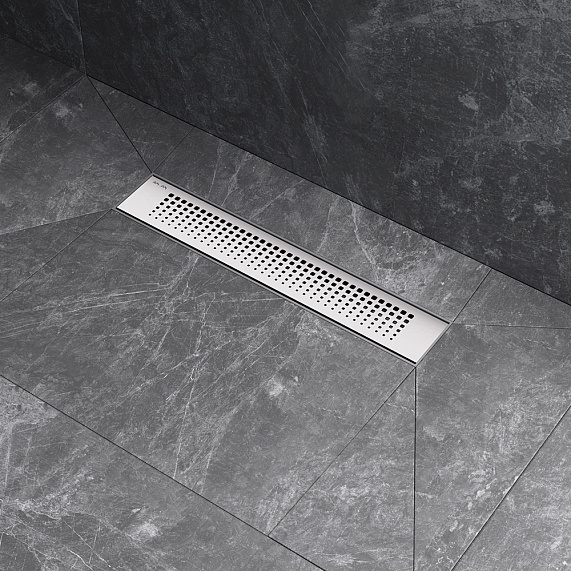 Душевой трап (лоток) 40 AM.PM PrimeFlow W02SC-P11-040-01SB комбинированный затвор со стальной матовой решеткой-5