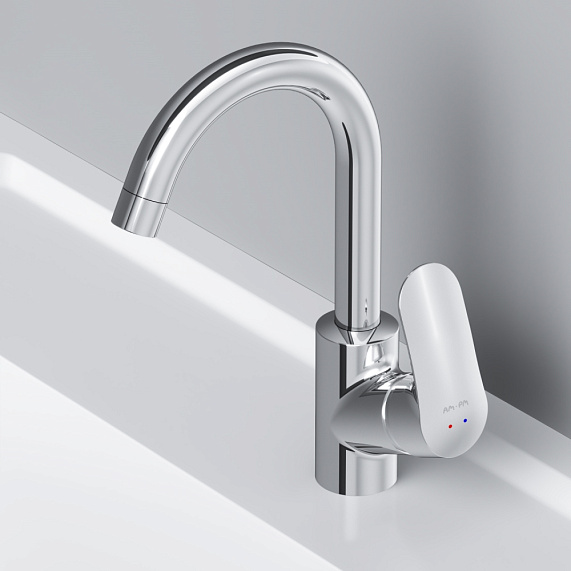 Смеситель для раковины (умывальника) AM.PM Like F8002700 с поворотным изливом, хром-2