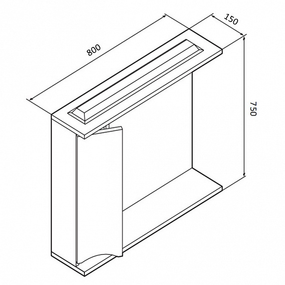 Шкафчик с зеркалом в ванную 80 AM.PM Like M80MPL0801WG левый белый глянец-4