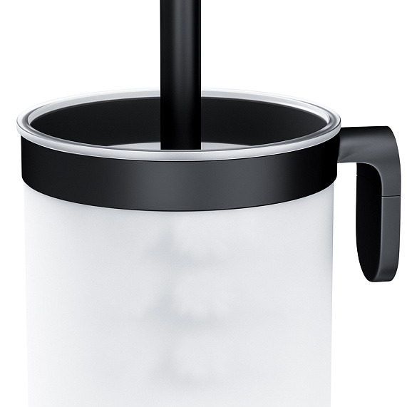 Ершик для унитаза AM.PM X-Joy A8433322 со стеклянной настенной подставкой, черный-5