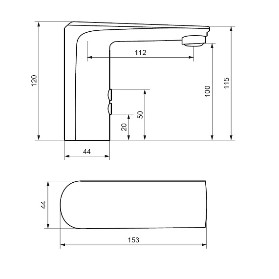 Смеситель для раковины (умывальника) Damixa Jupiter 770290300 сенсорный, черный-2