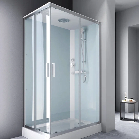 Душевая кабина 120x80 AM.PM Gem W90C-404-12080MT профиль серебристый, низкий поддон