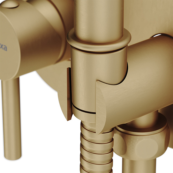 Гигиенический душ со смесителем Damixa Option 214000000 бронзовый встраиваемый, шланг 1500, держатель-6