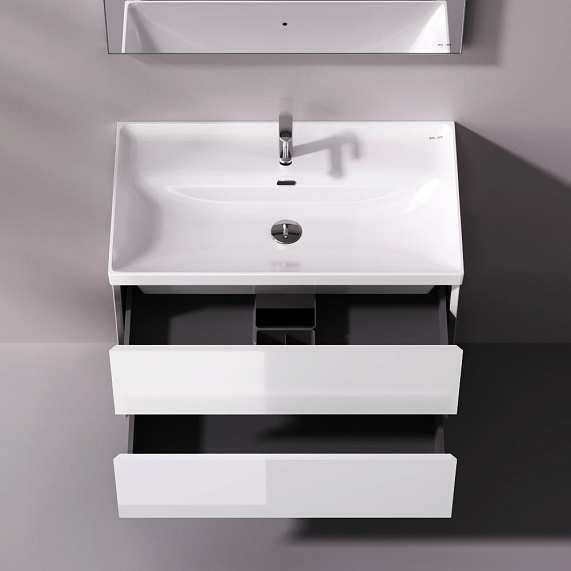 Тумба под раковину 80 AM.PM Above M9XFHX0802WG подвесная белая глянцевая-1