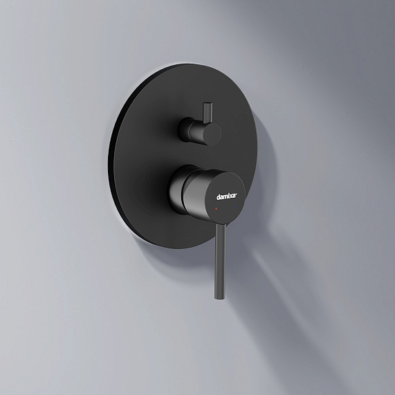 Встраиваемая душевая система Damixa Scandinavian Pure 936520300 черная: тропический верхний душ, ручной душ-2