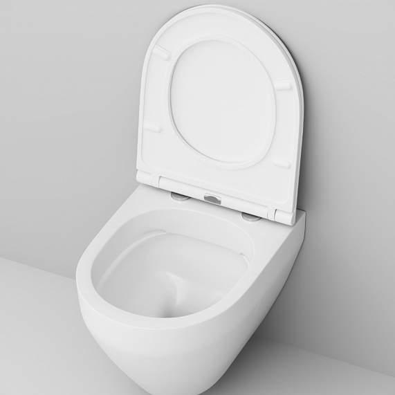 Унитаз подвесной AM.PM Spirit 2.0 C701700WH безободковый c сиденьем микролифт 57WH, белый
